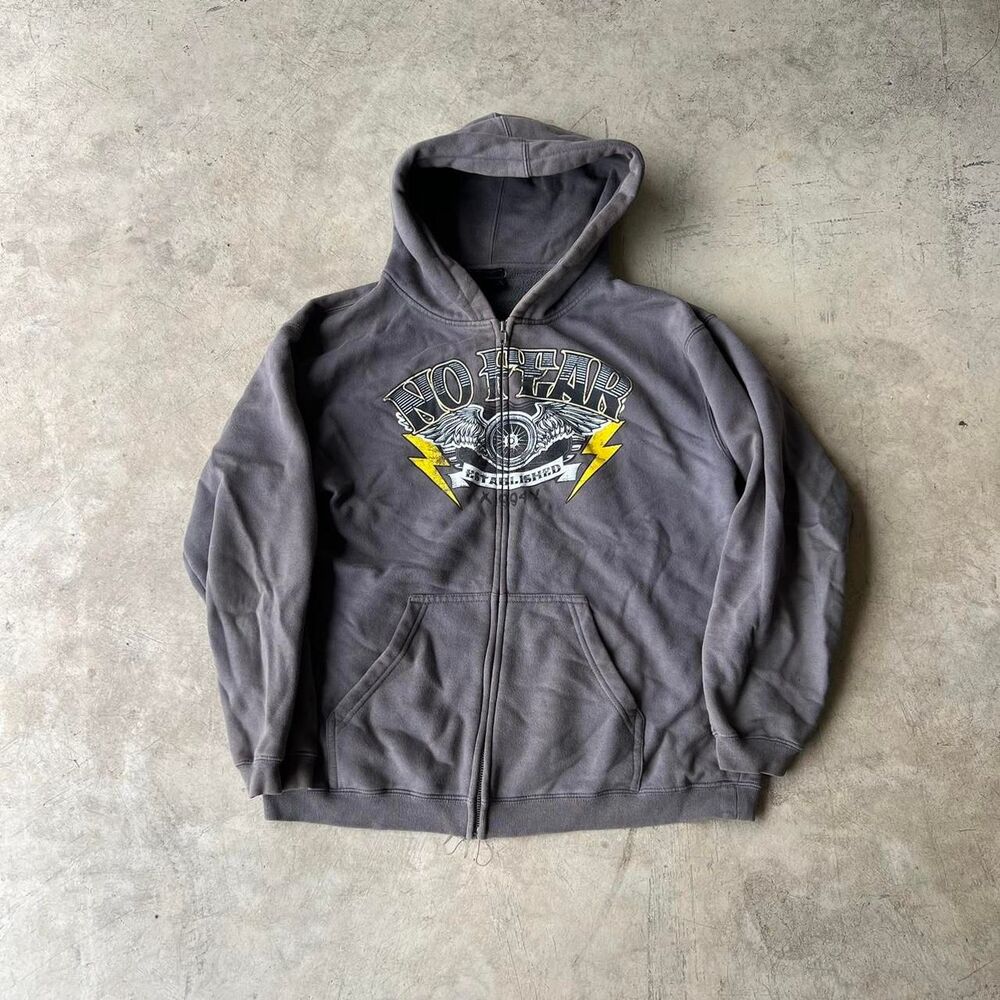 No Fear Zip up hoodie mens size XL